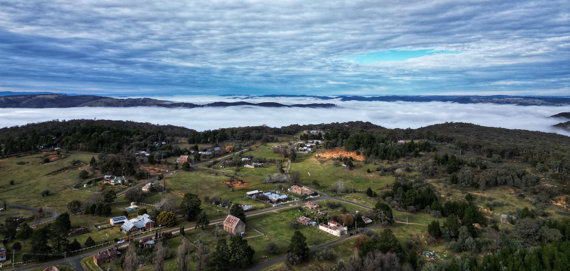 Low lying flog engulfing the Turon Valley